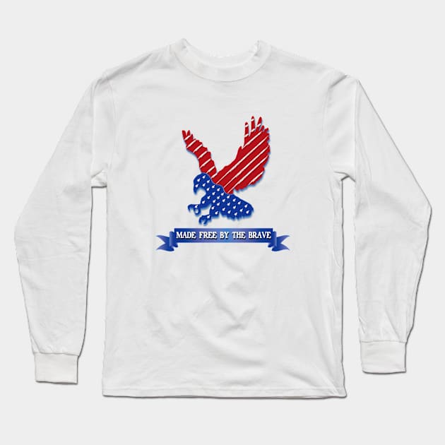 Brave Eagle Long Sleeve T-Shirt by leslieharris372